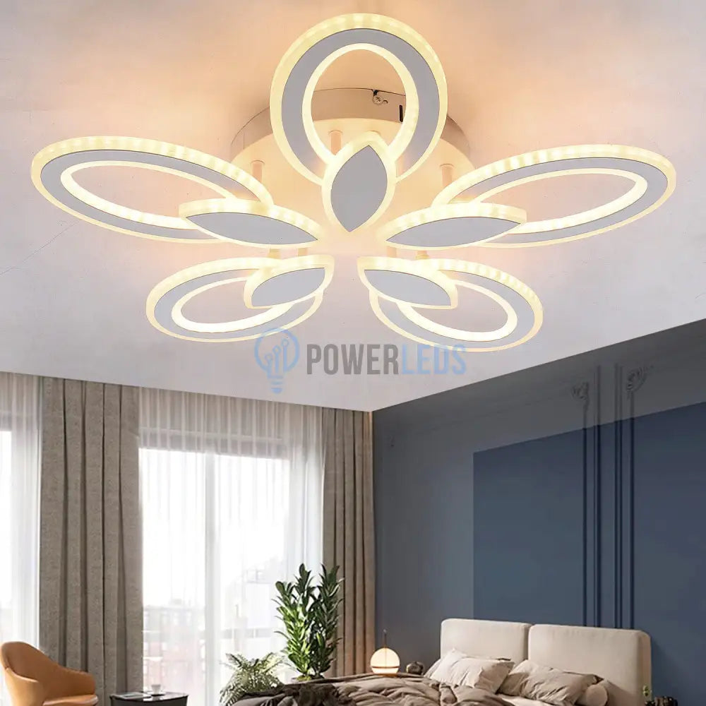 Lustra Led 175W Poppy Echivalent 800W Telecomanda Lighting Fixtures