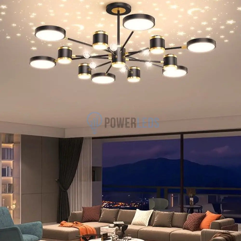 Lustra Led 208W Wonderfull Echivalent 600W Telecomanda Lighting Fixtures