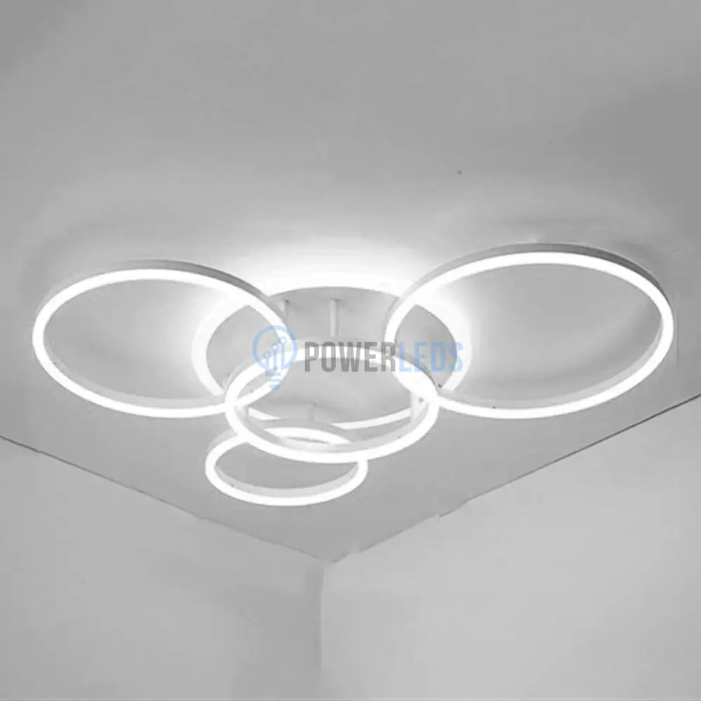 Lustra LED 234W CIRCLE White Luxury Echivalent 1200W Telecomanda CIRCLE DESIGN / ALBA / 98CM Lighting Fixtures