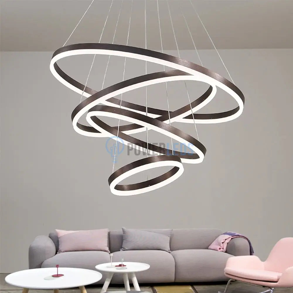 Lustra Led 288W Wonderland Brown 4 Segmente Echivalent 1000W Chandeliers