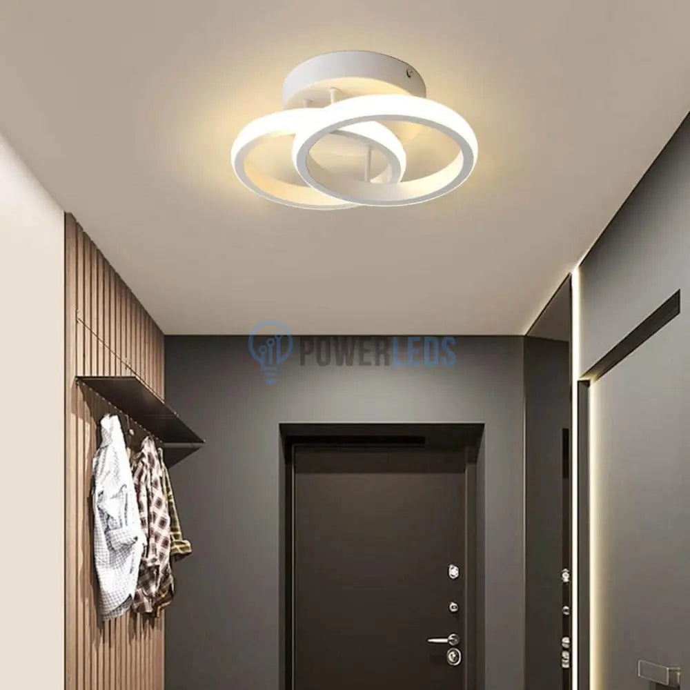 Lustra Led 28W Double Ring Alb Echivalent 150W Lighting Fixtures