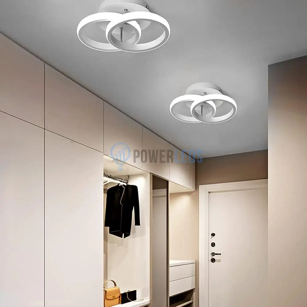 Lustra Led 28W Double Ring Alb Echivalent 150W Lighting Fixtures