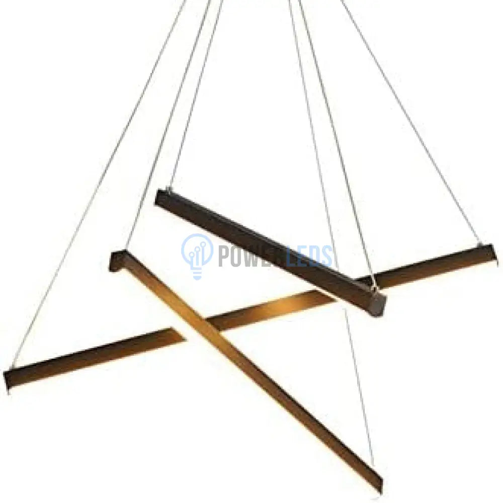 Lustra LED 3 Geometric BLACK LINES Suspendata Echivalent 400W powerleds.ro