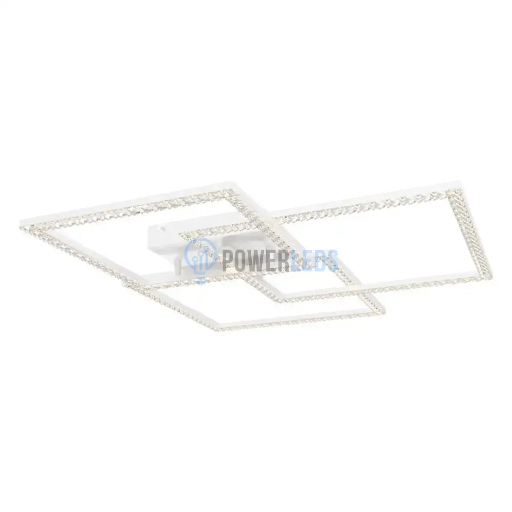 Lustra LED Aplicata Cristal White 80W 3IN1 powerleds.ro
