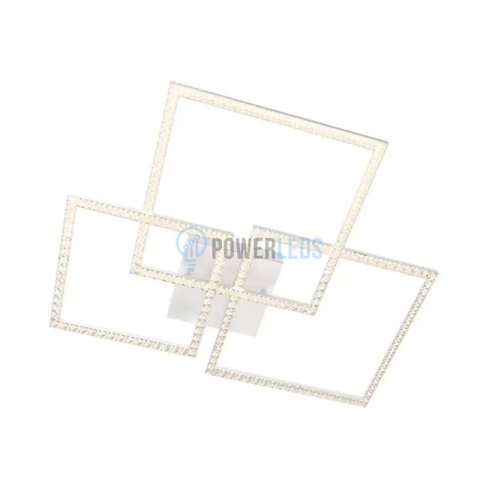 Lustra LED Aplicata Cristal White 80W 3IN1 powerleds.ro