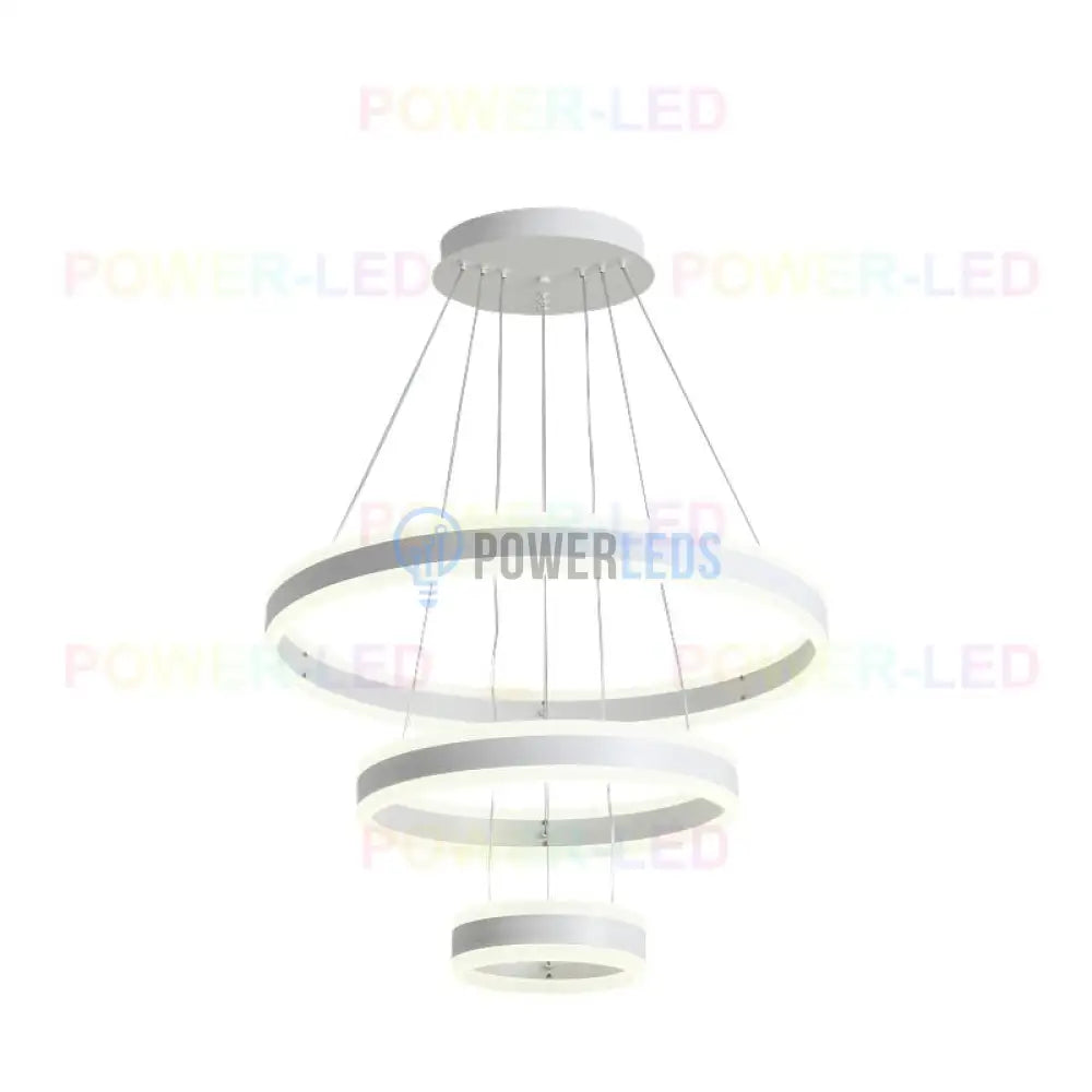 Lustra Led 308W King Alb 3 Segmente Telecomanda Chandeliers