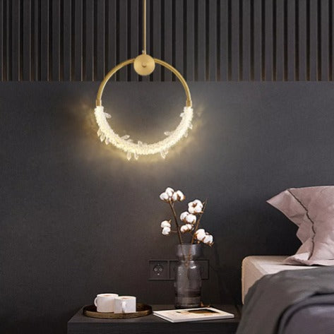 Pendul LED Luxury Gold Cristal Echivalent 150W