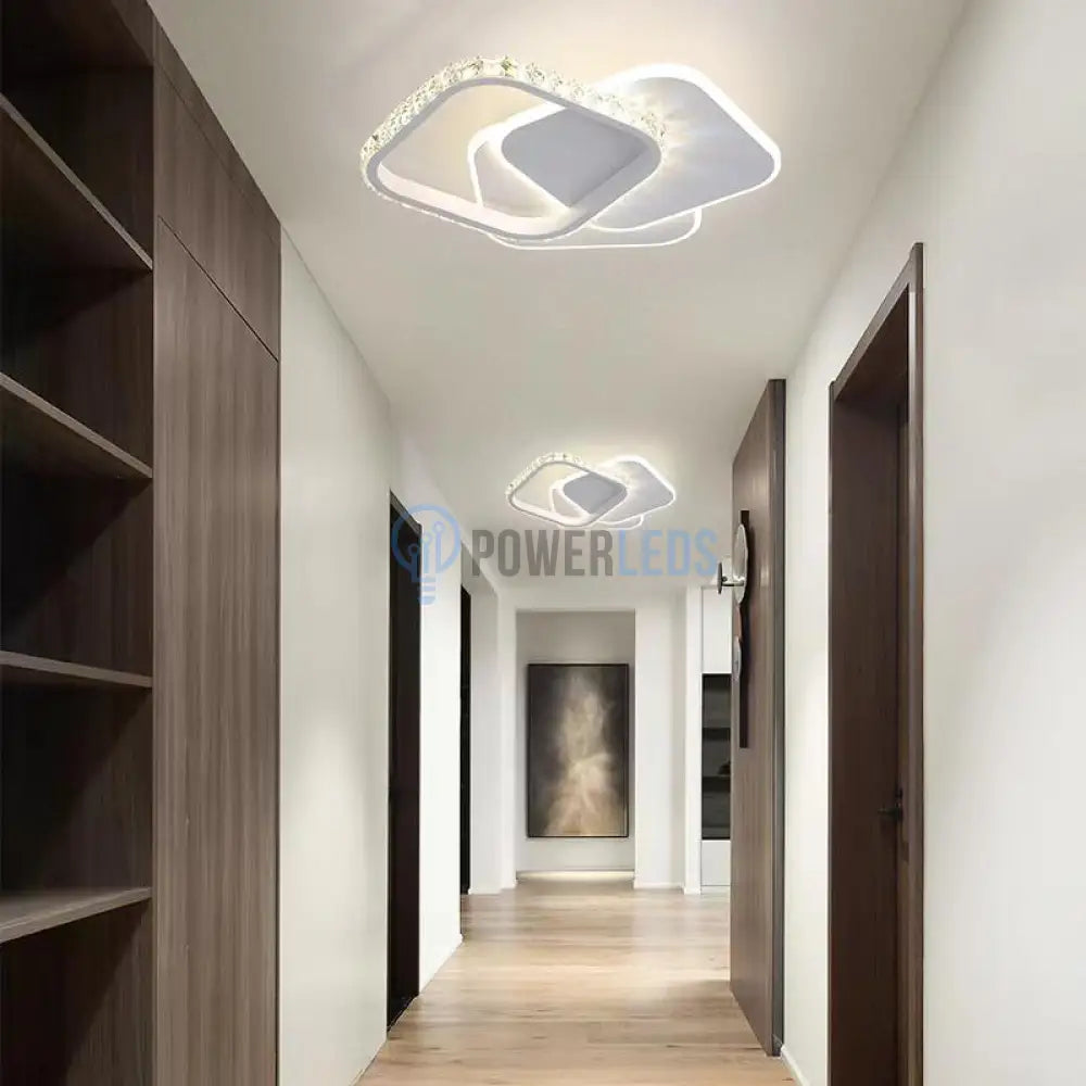 Lustra Led 31W Squares Cristal Echivalent 200W Lighting Fixtures