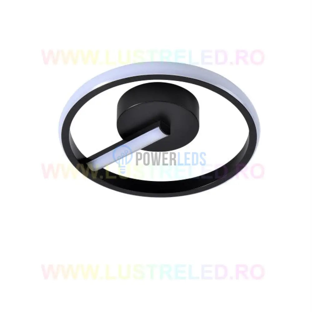 Lustra Led 32W Venus Round Black Echivalent 150W Lighting Fixtures