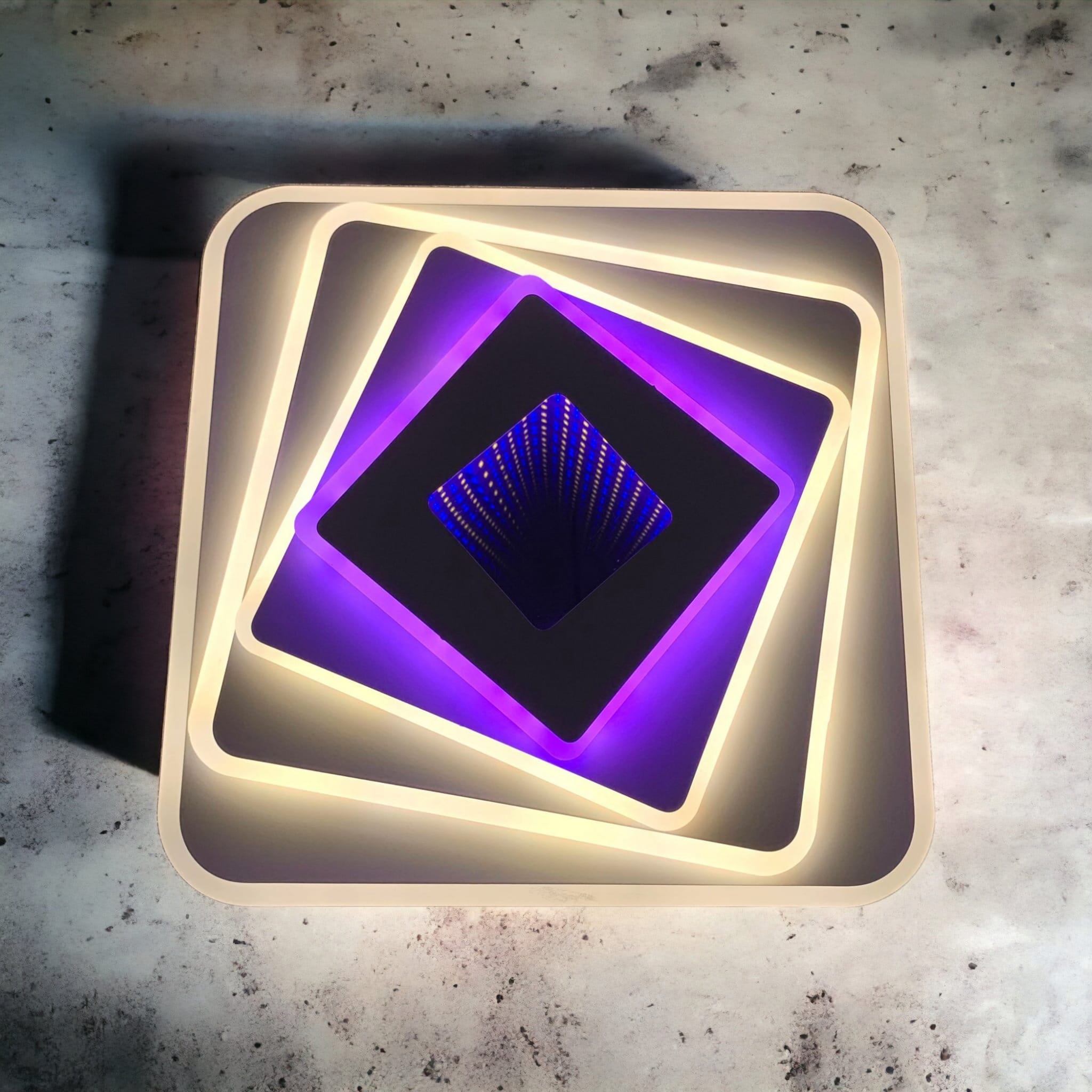 Lustra LED 30CM 3D RGB Square Echivalent 300W