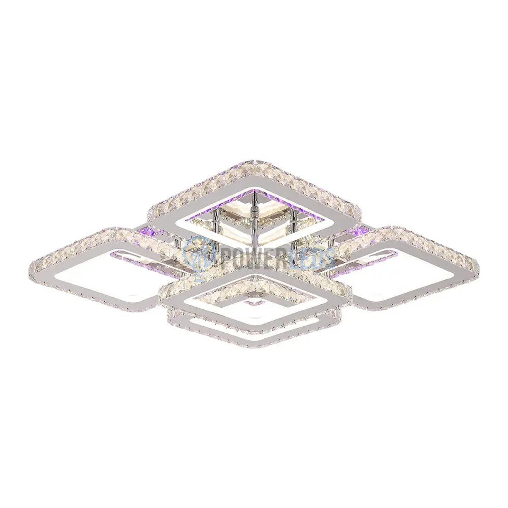 Lustra Led 226W 4 + 1 Square Rgb Cristal Telecomanda Lighting Fixtures