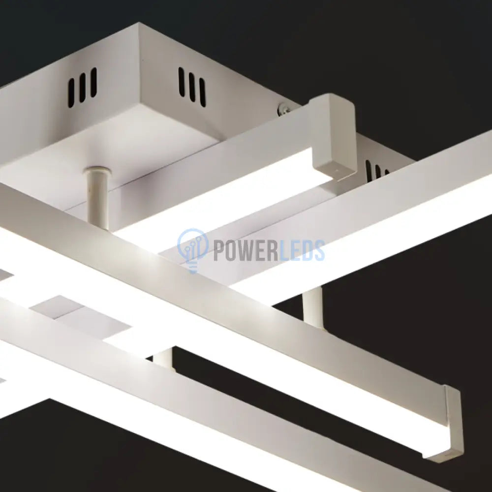 Lustra LED 4 LINES Design Alb Echivalent 400W Telecomanda ALBA / 65CM / MINIMALIST DESIGN Lighting Fixtures