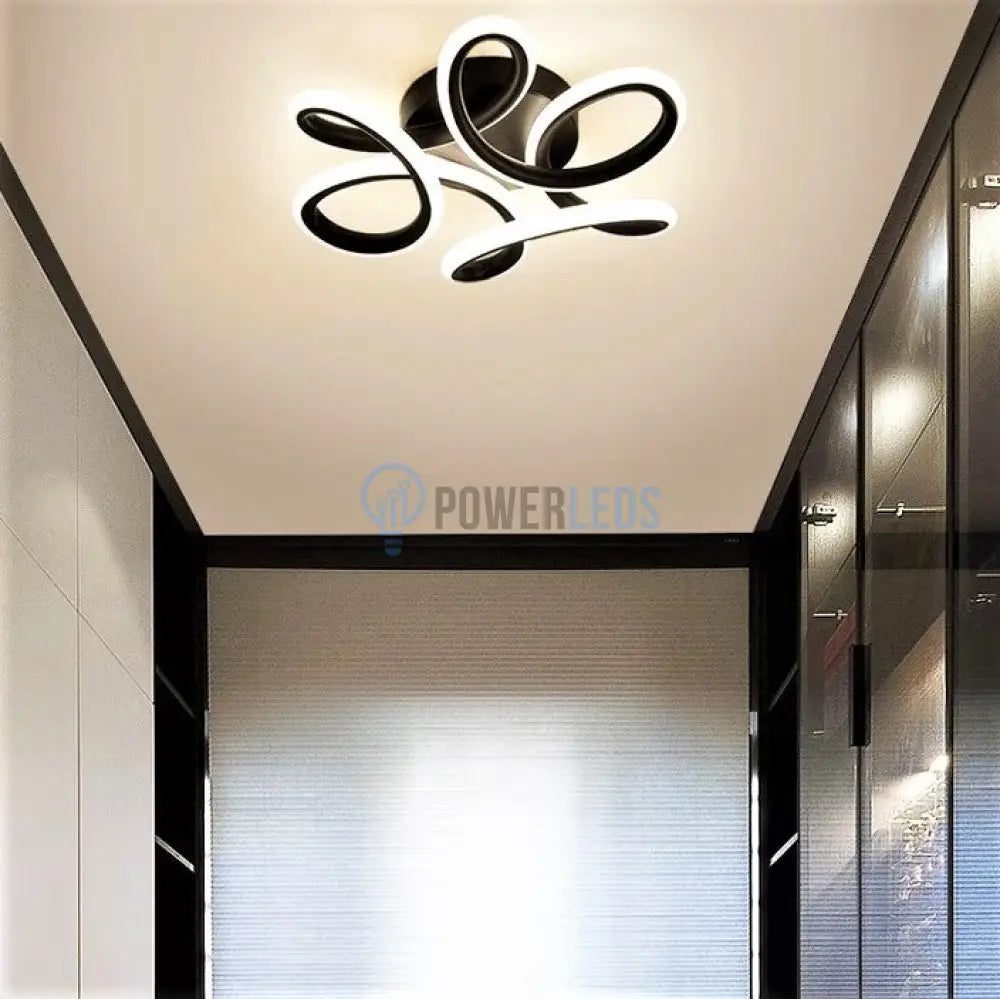 Lustra Led 48W Mariola Neagra Echivalent 200W Lighting Fixtures