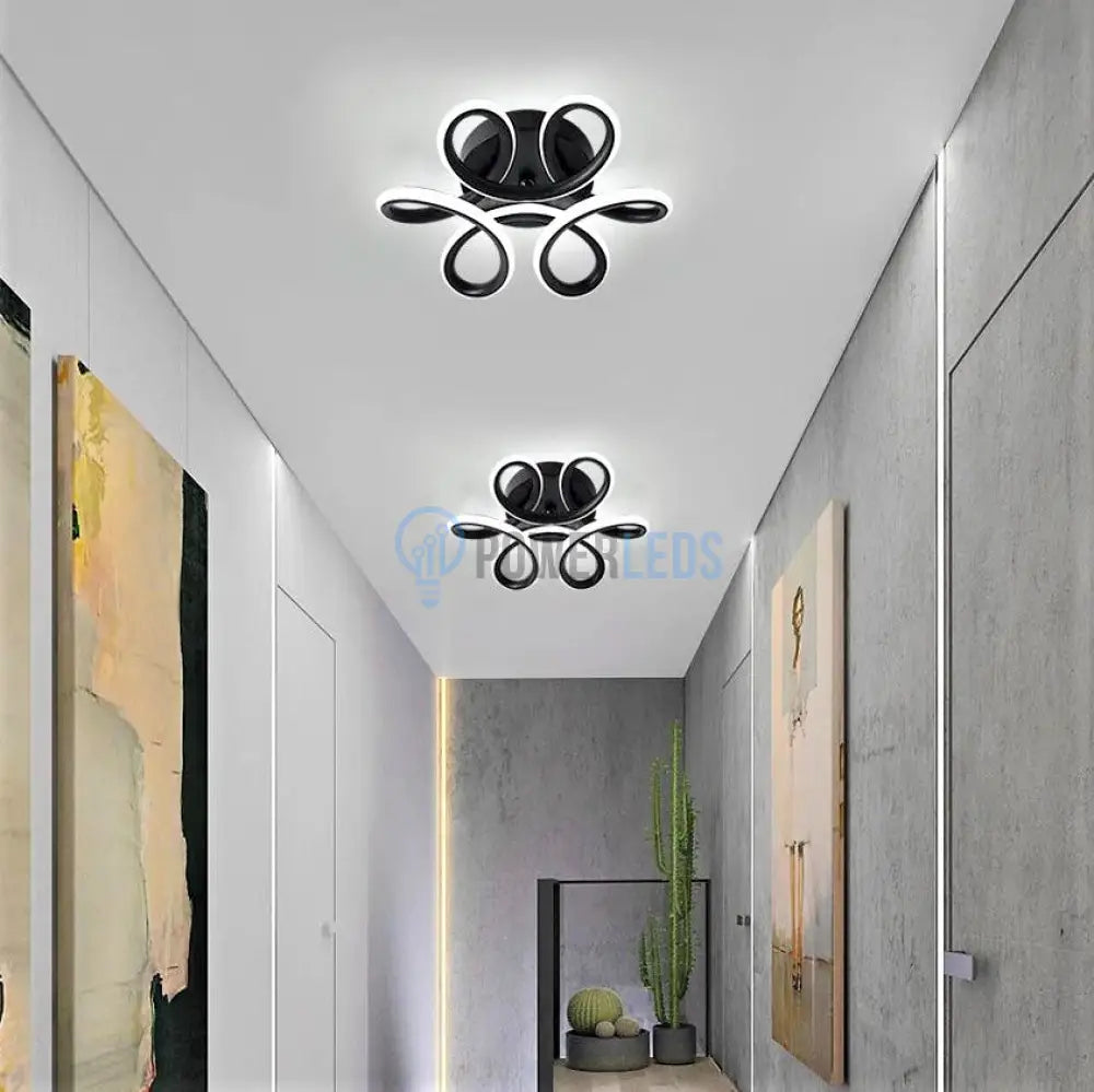 Lustra Led 48W Mariola Neagra Echivalent 200W Lighting Fixtures