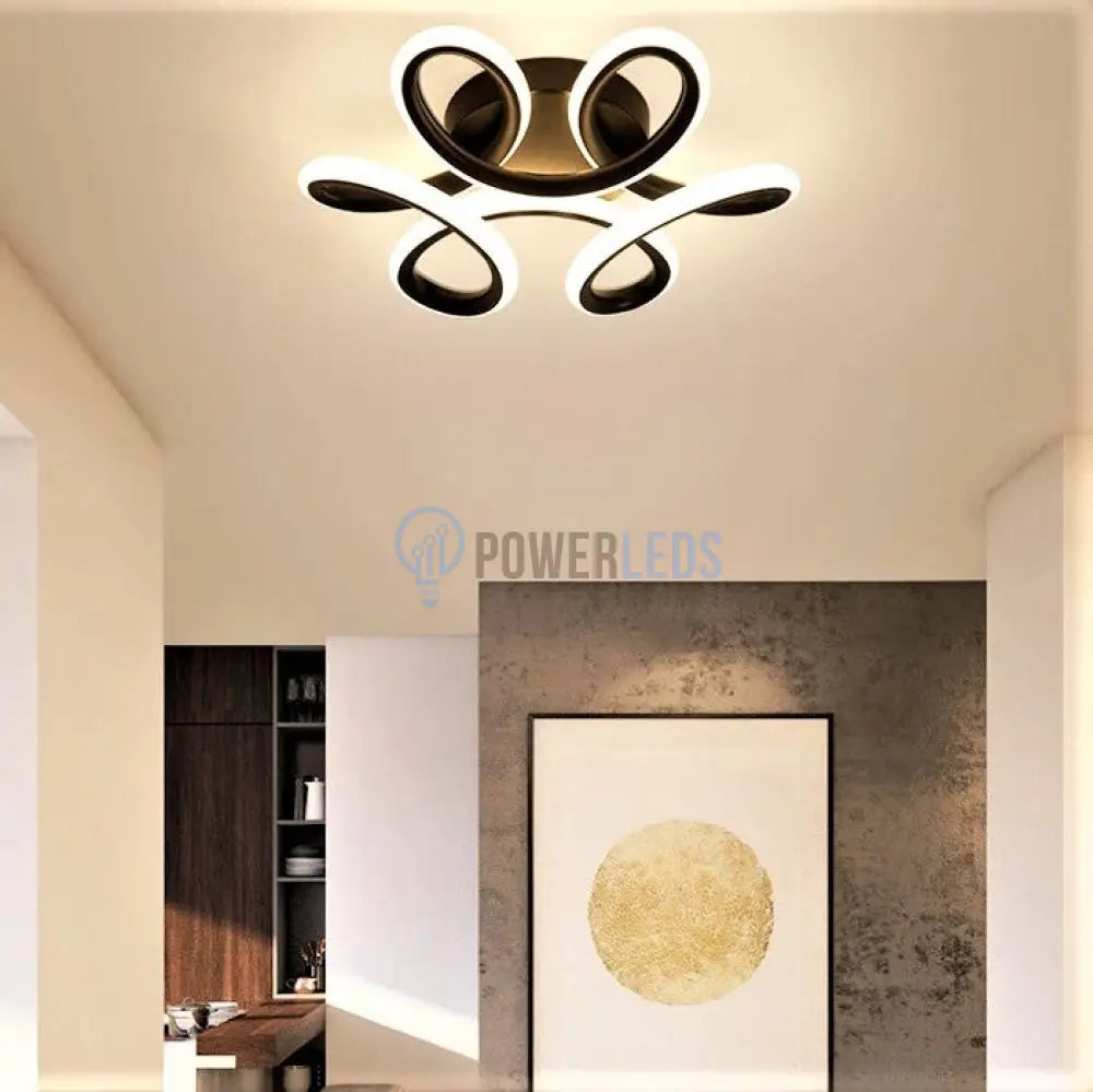 Lustra Led 48W Mariola Neagra Echivalent 200W Lighting Fixtures