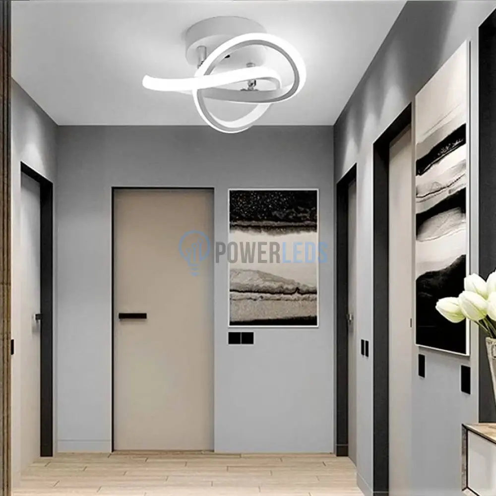 Lustra Led 48W Two Rings Alb Echivalent 200W Lighting Fixtures