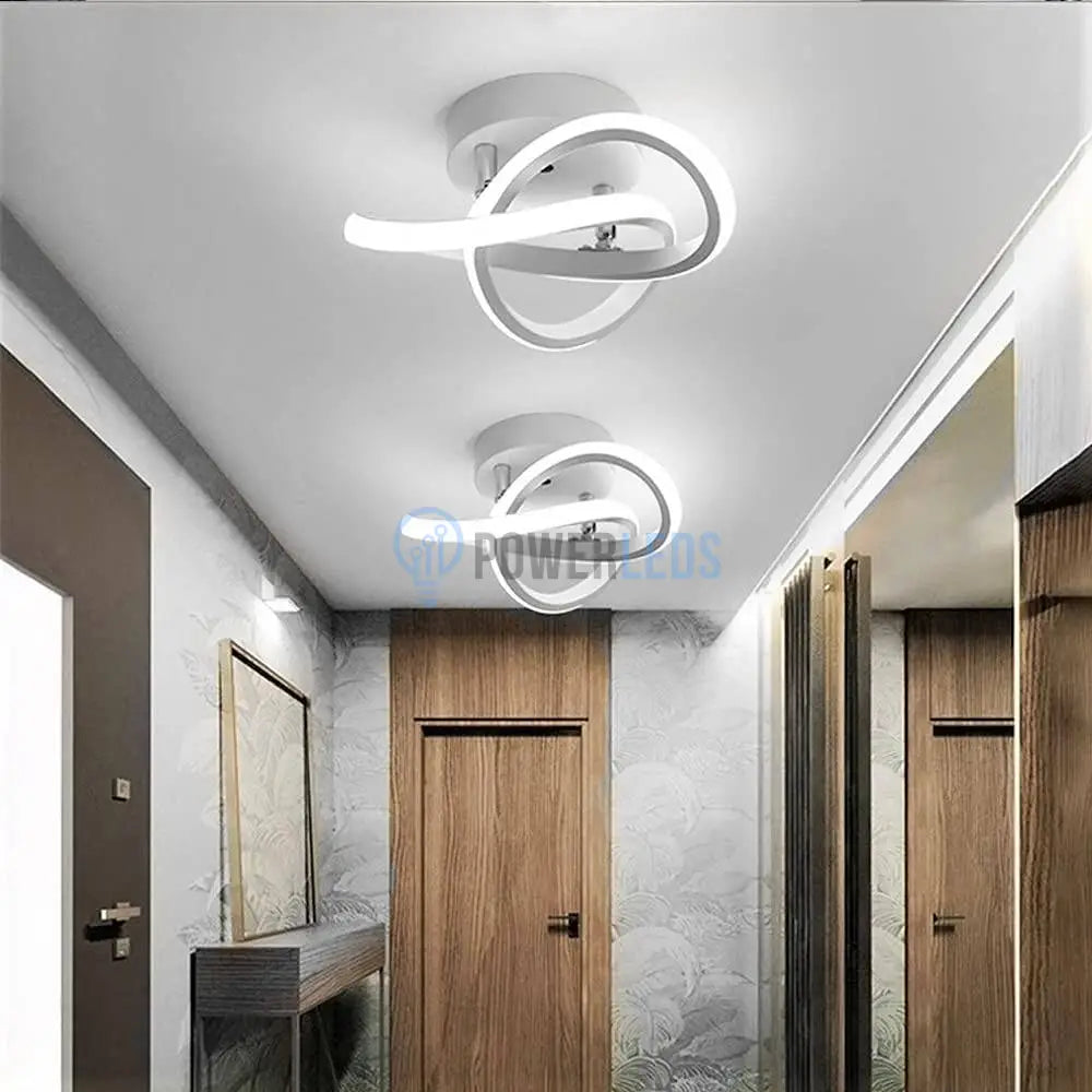 Lustra Led 48W Two Rings Alb Echivalent 200W Lighting Fixtures