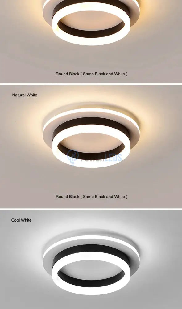 Lustra Led 50W Ring Black Echivalent 200W Lighting Fixtures