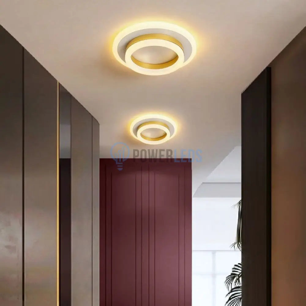 Lustra Led 50W Ring Gold Echivalent 200W Lighting Fixtures