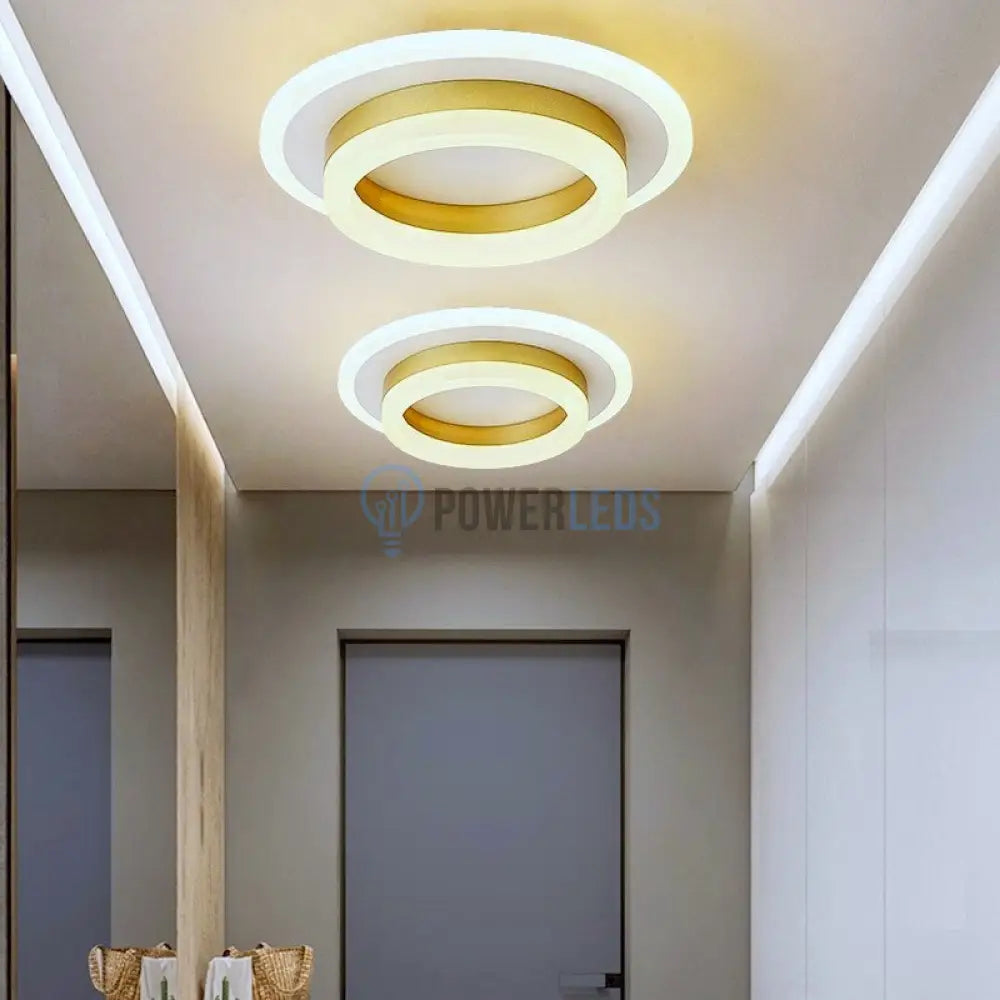 Lustra Led 50W Ring Gold Echivalent 200W Lighting Fixtures