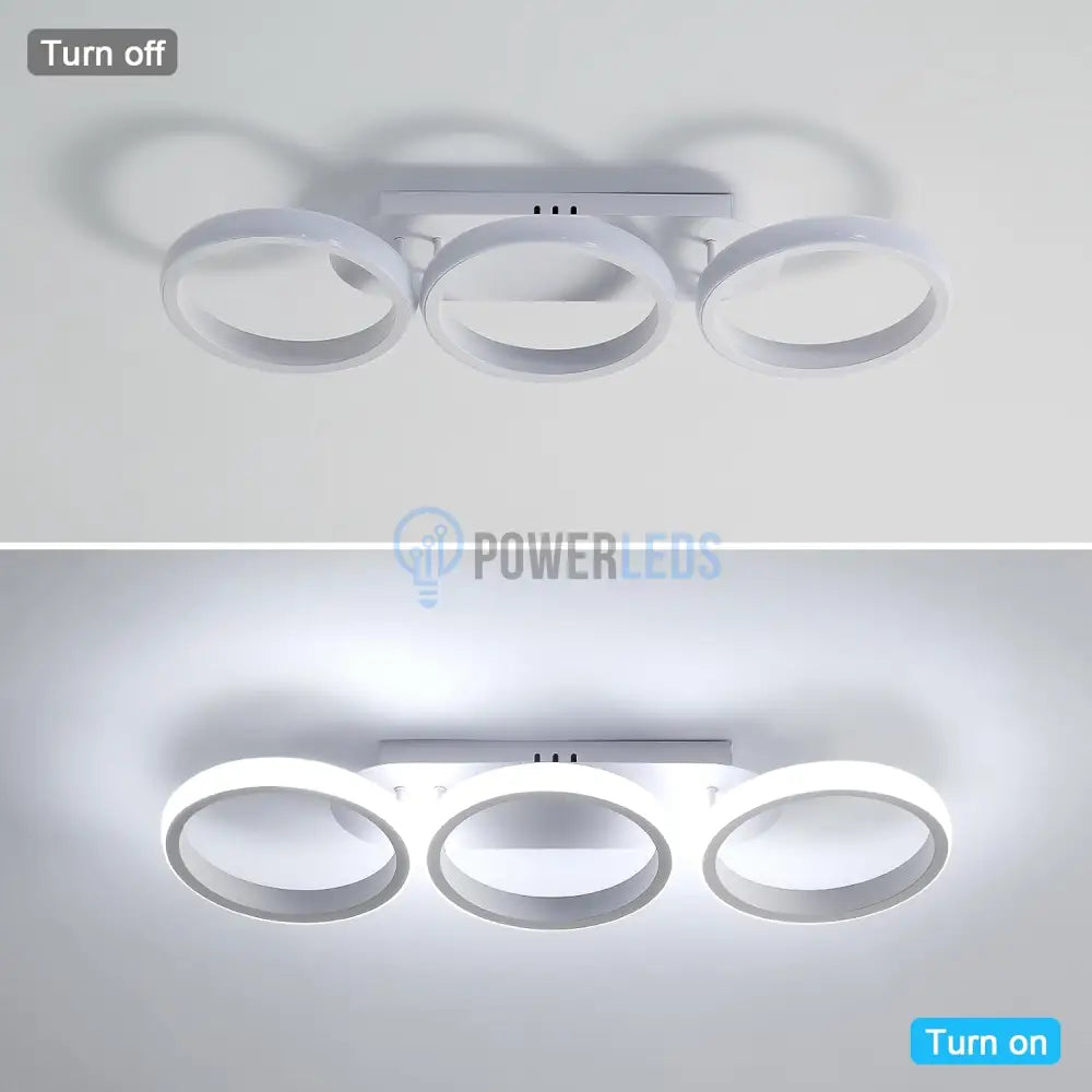 Lustra Led 54W Enzo Circle Alb Echivalent 300W Lighting Fixtures
