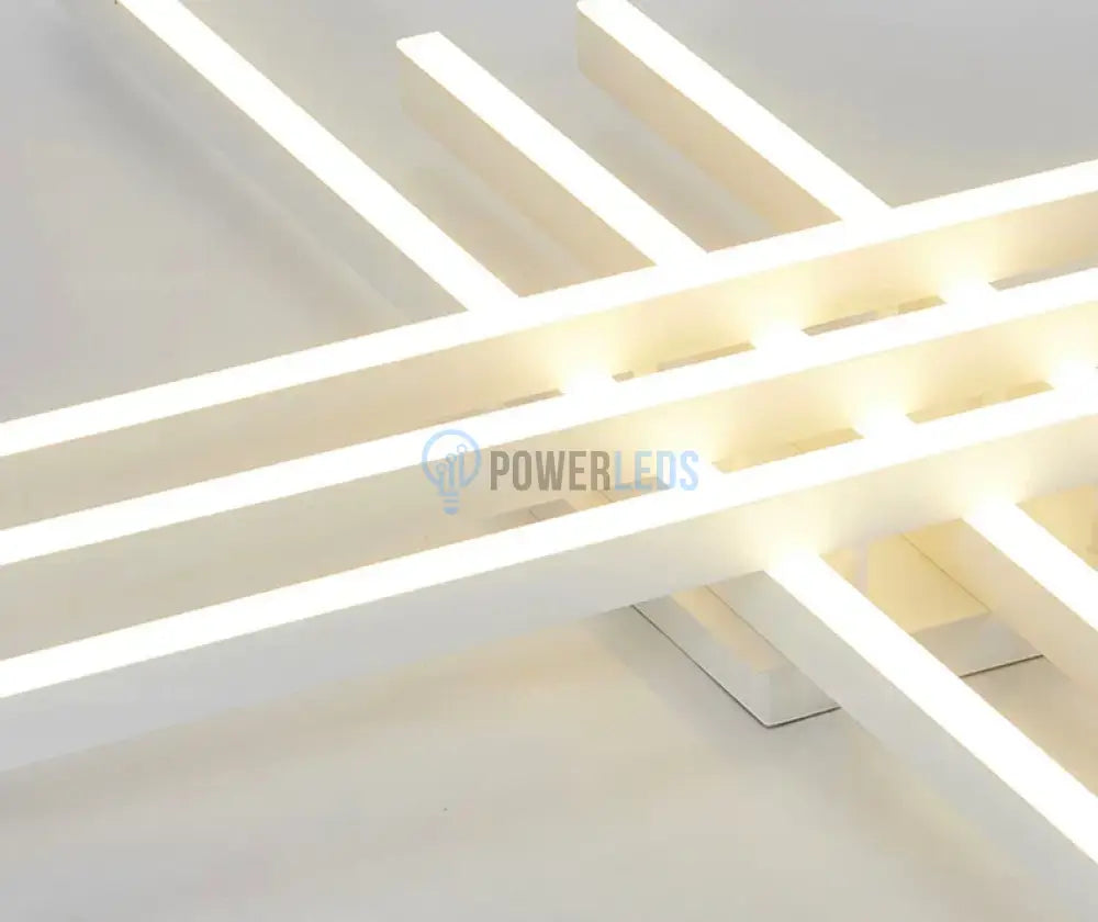 Lustra LED 6 Modern LINES Alb Echivalent 600W Telecomanda ALBA / 120CM / MINIMALIST DESIGN Lighting Fixtures