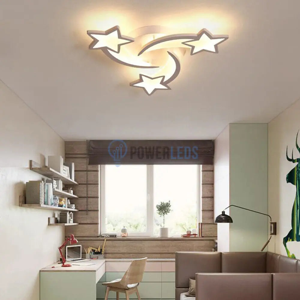 Lustra Led 80W Mini Star Design Echivalent 300W Telecomanda Lighting Fixtures