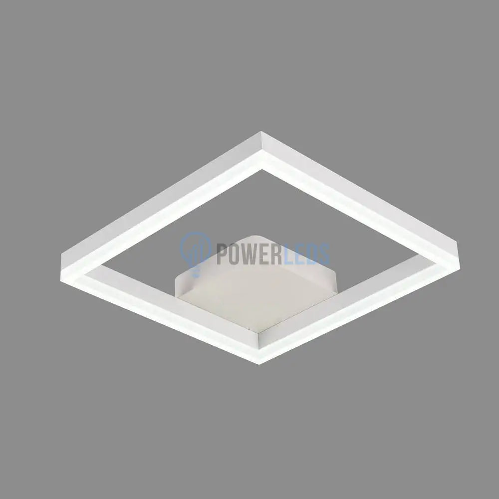 Lustra Led 80W One Square Design Alb Telecomanda Ceiling Light Fixtures