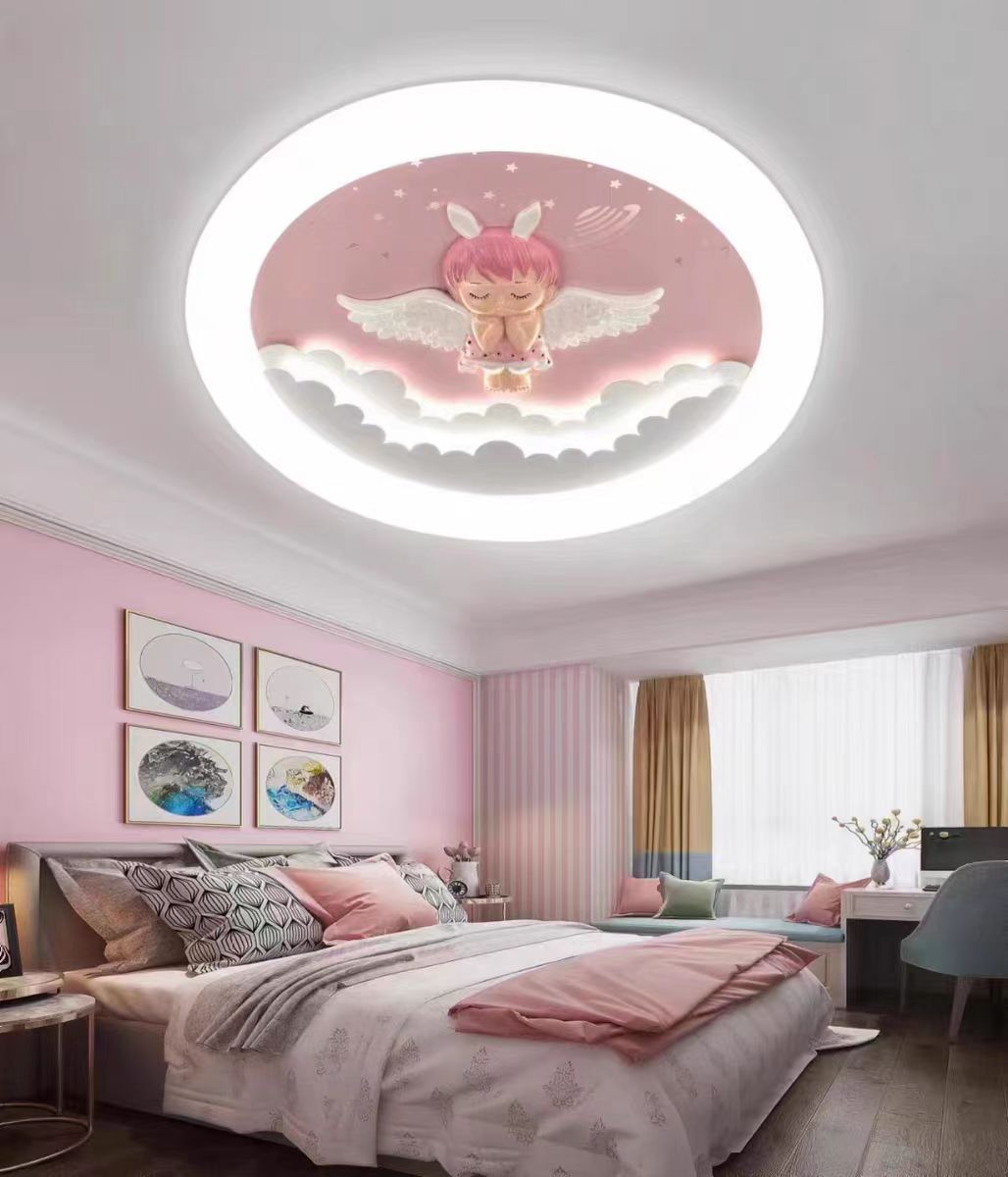Lustra LED 80W Pink Angel Echivalent 500W Telecomanda