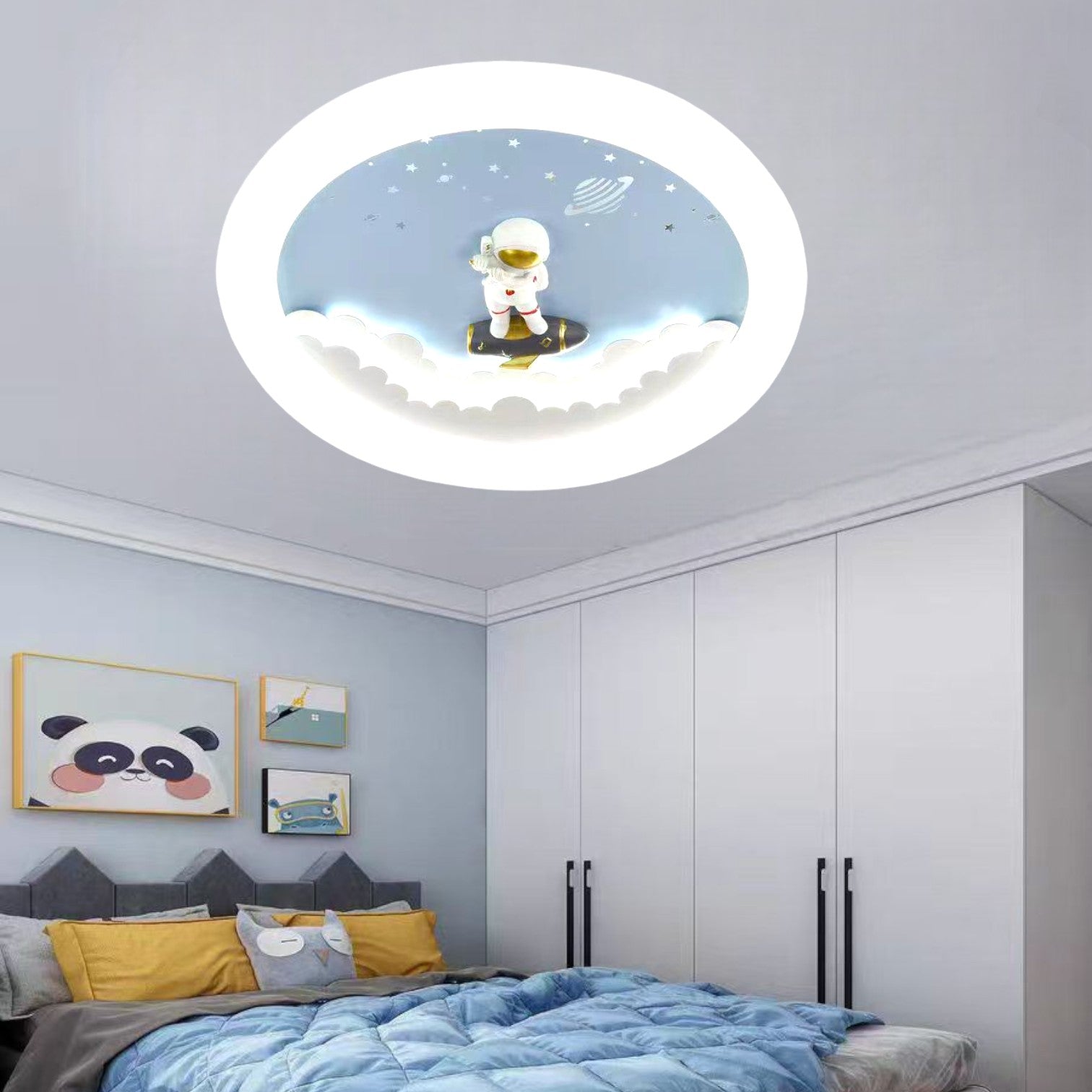 Lustra LED 80W Roket Astronaut Echivalent 400W Telecomanda