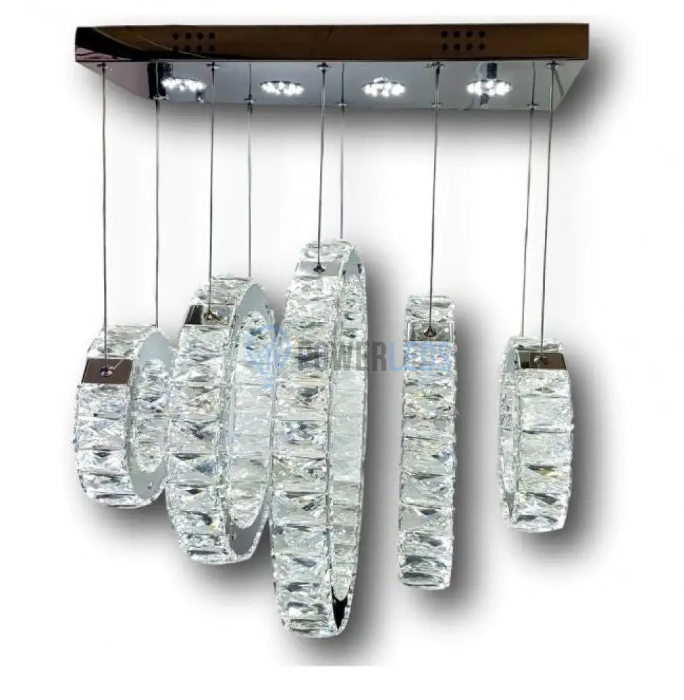Lustra Led 87W Cristal 5 Segmente Chandeliers