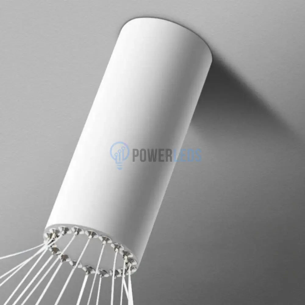 Lustra LED 9 Geometric WHITE Lines Suspendata Echivalent 1200W 300CM powerleds.ro