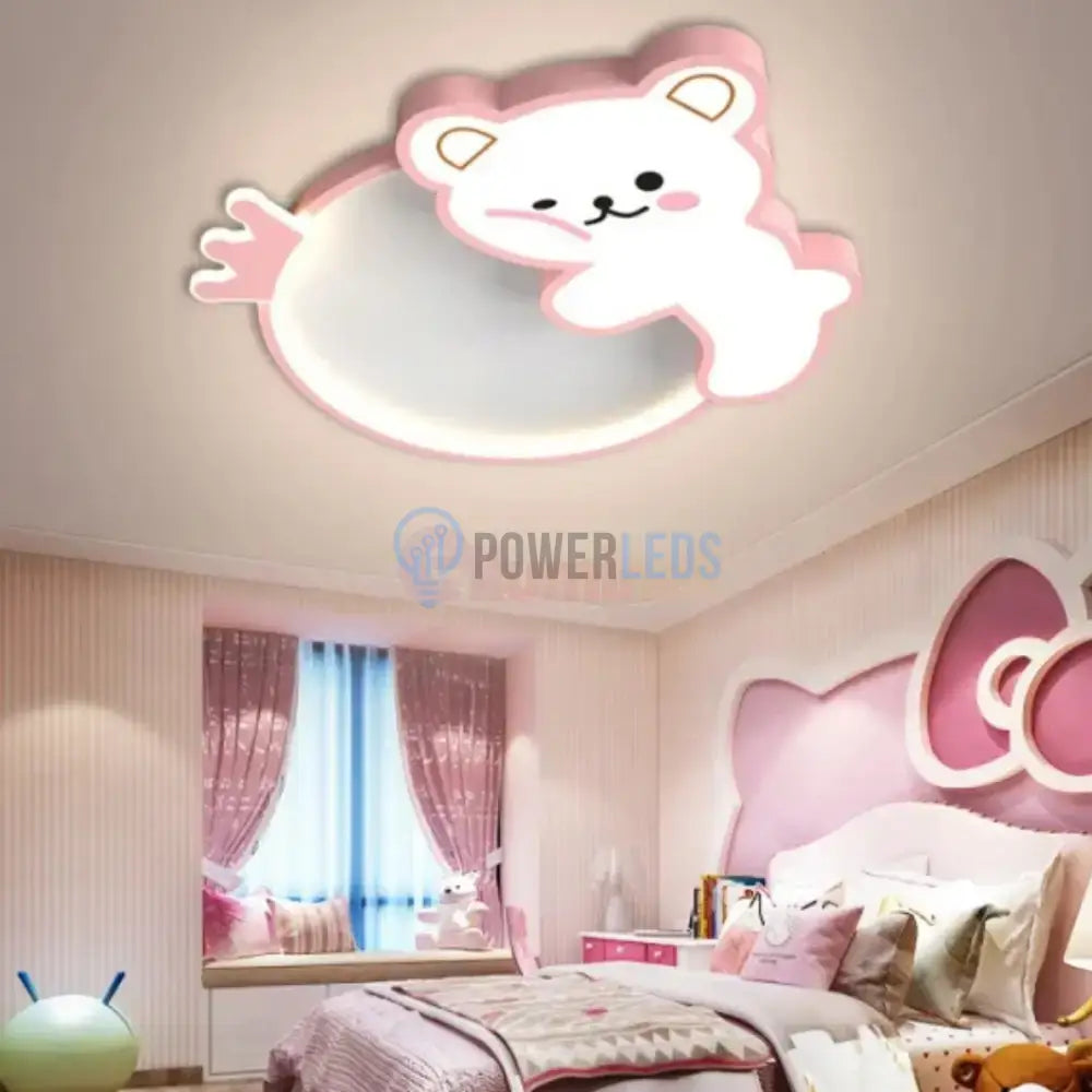 Lustra LED 96W Happy Bear cu Telecomanda Echivalent 400W KIDS Lighting Fixtures