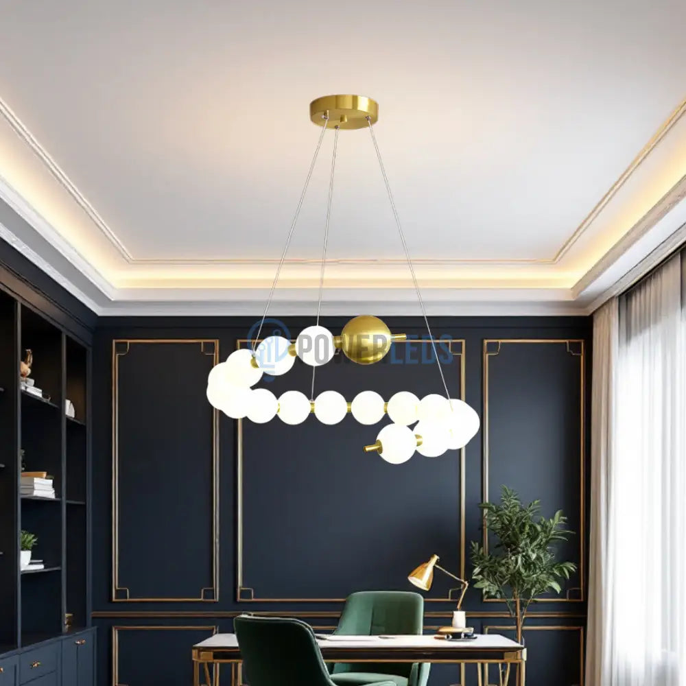Lustra LED 24×2W MAT GOLD G3974-10 + 1 cu Telecomanda AURIE / ABAJUR Chandeliers