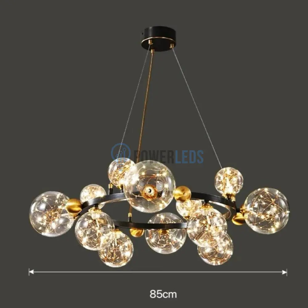 Lustra Led Abajur Black Sparkle Echivalent 300W G4066-12 Chandeliers