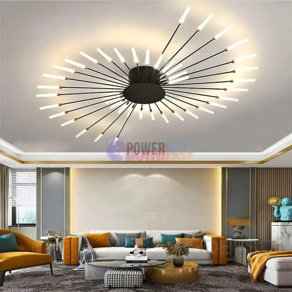 Lustra LED American Dream Black 112w Echivalent 500W Telecomanda powerleds.ro