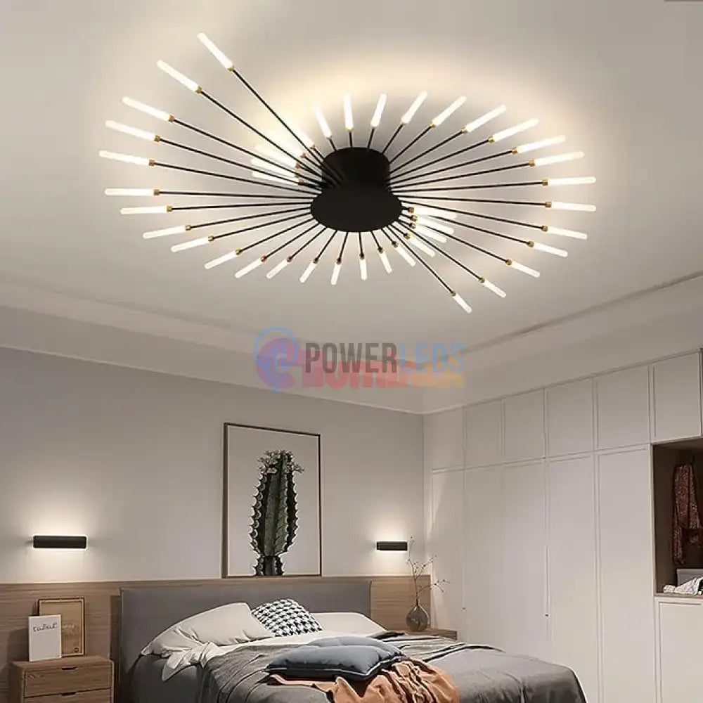 Lustra LED American Dream Black 112w Echivalent 500W Telecomanda powerleds.ro