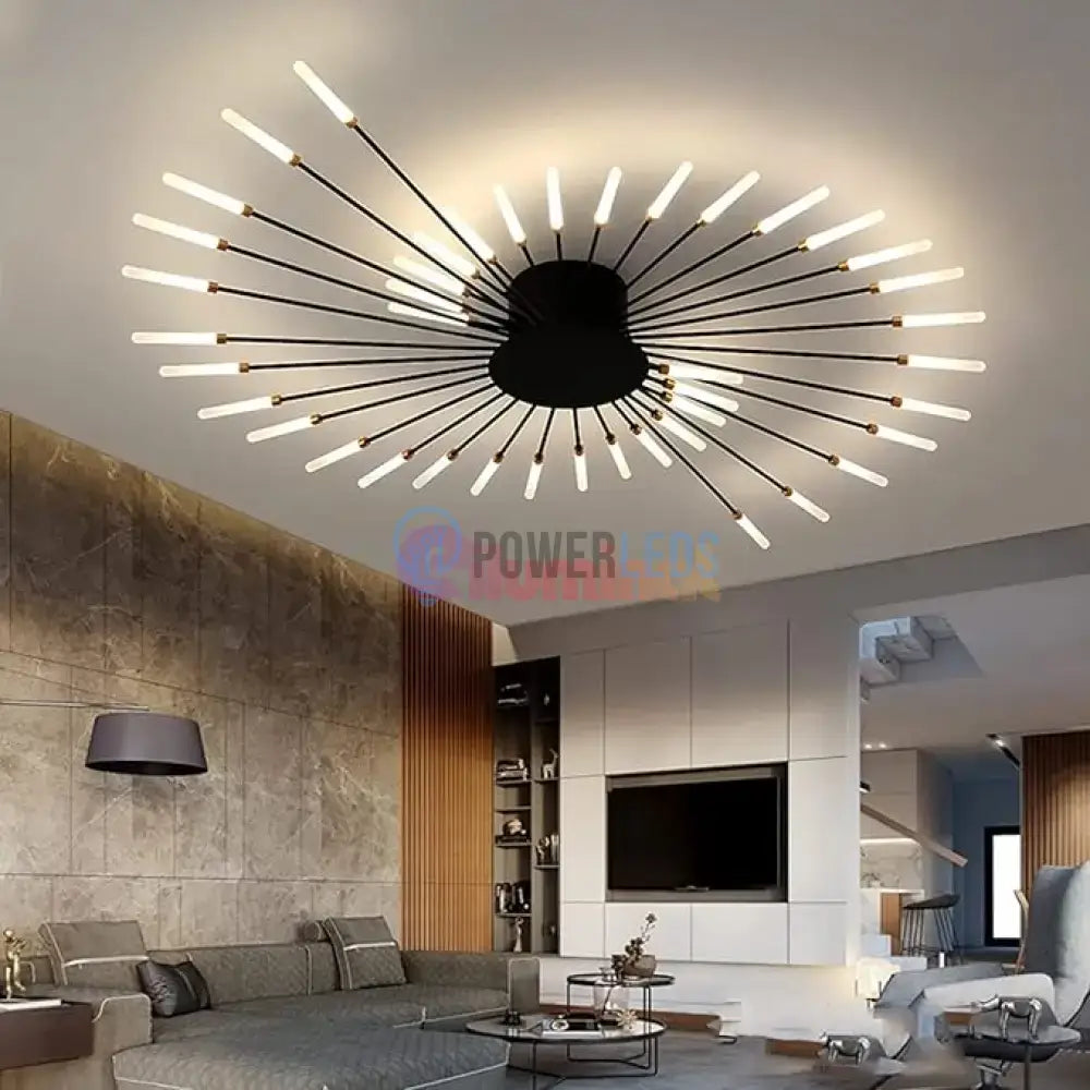 Lustra LED American Dream Black 112w Echivalent 500W Telecomanda powerleds.ro