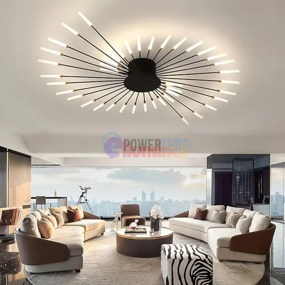 Lustra LED American Dream Black 112w Echivalent 500W Telecomanda powerleds.ro
