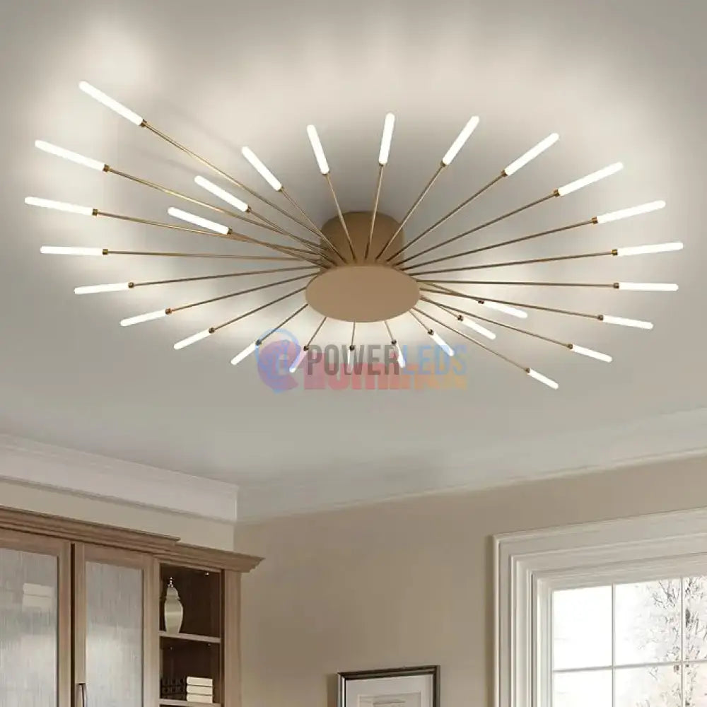 Lustra LED American Dream Gold 112w Echivalent 500W Telecomanda powerleds.ro