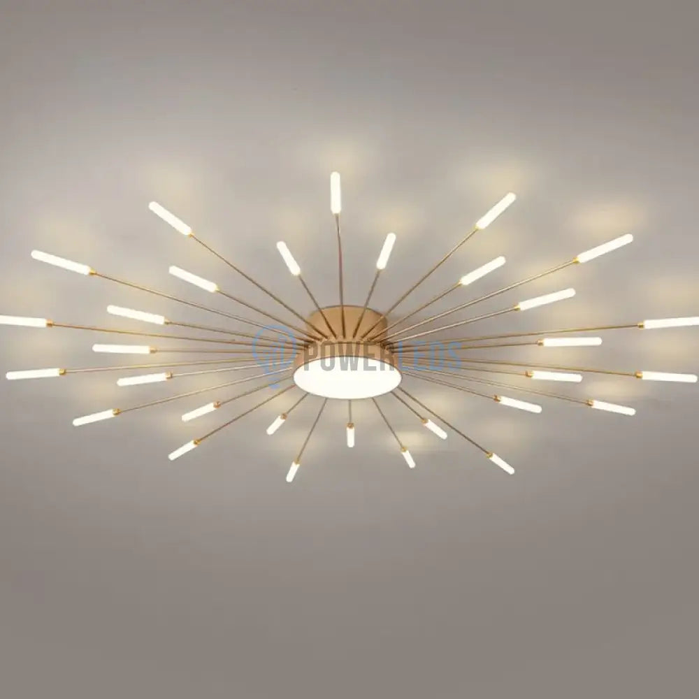 Lustra Led American Golden Sun Echivalent 800W Telecomanda Lighting Fixtures