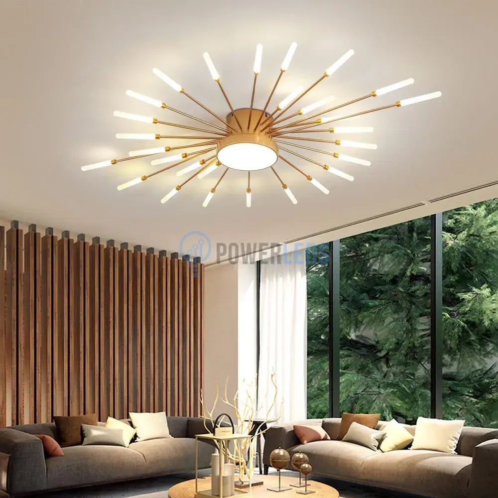 Lustra Led American Splendor Gold Echivalent 800W Telecomanda Lighting Fixtures