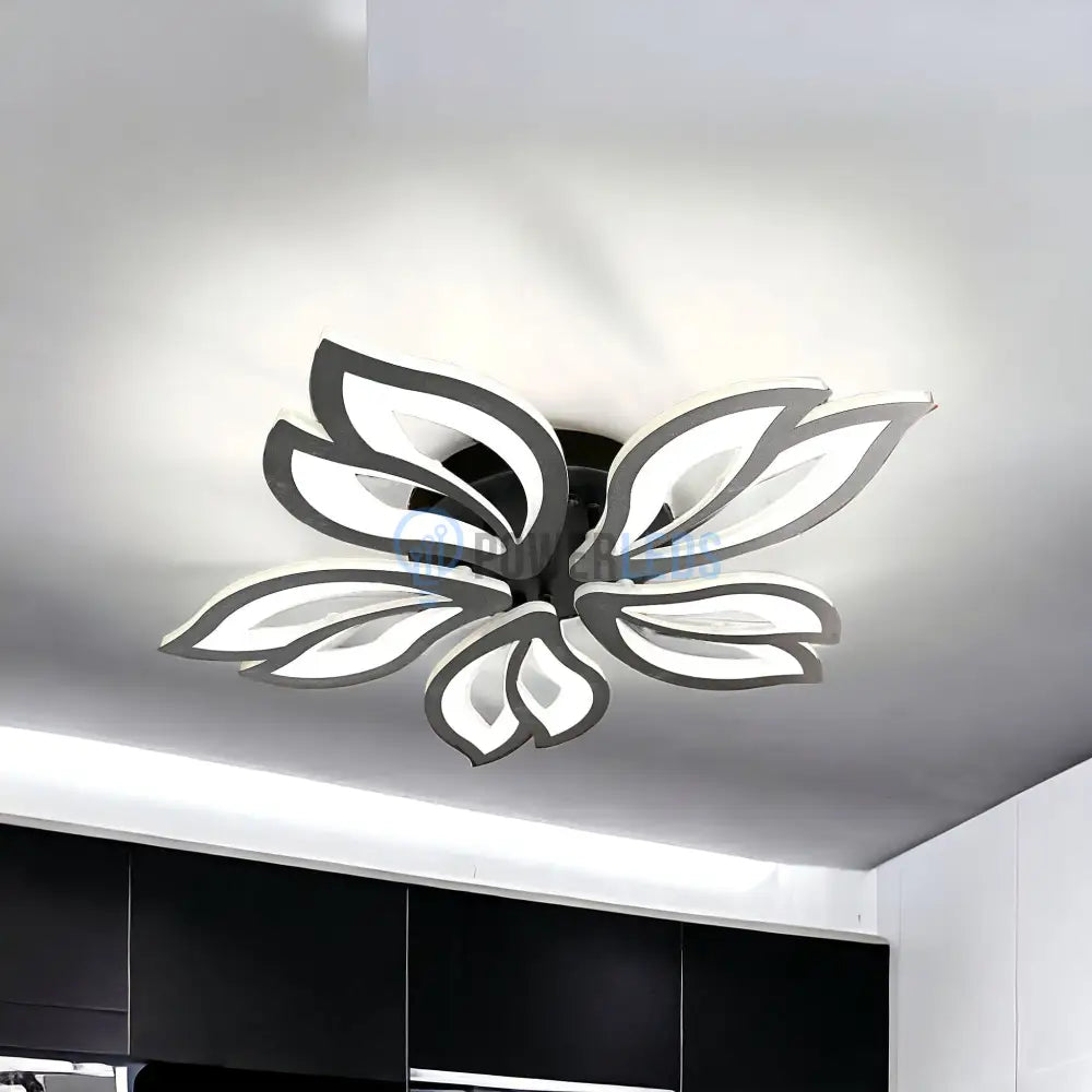 Lustra Led 110W Black Anemone Echivalent 500W Lighting Fixtures