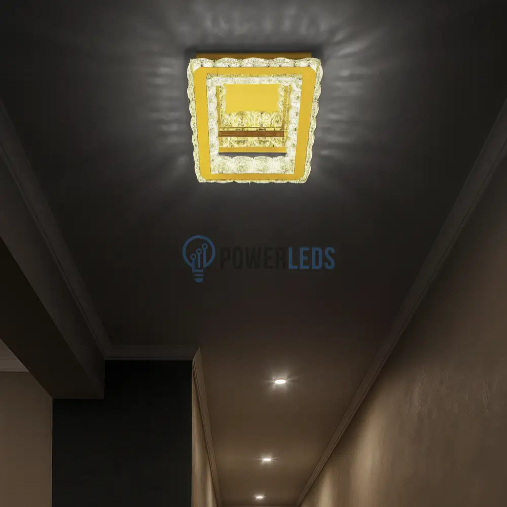 Lustra LED Aplicata 24x12CM Cristal 6180 Echivalent 200W powerleds.ro