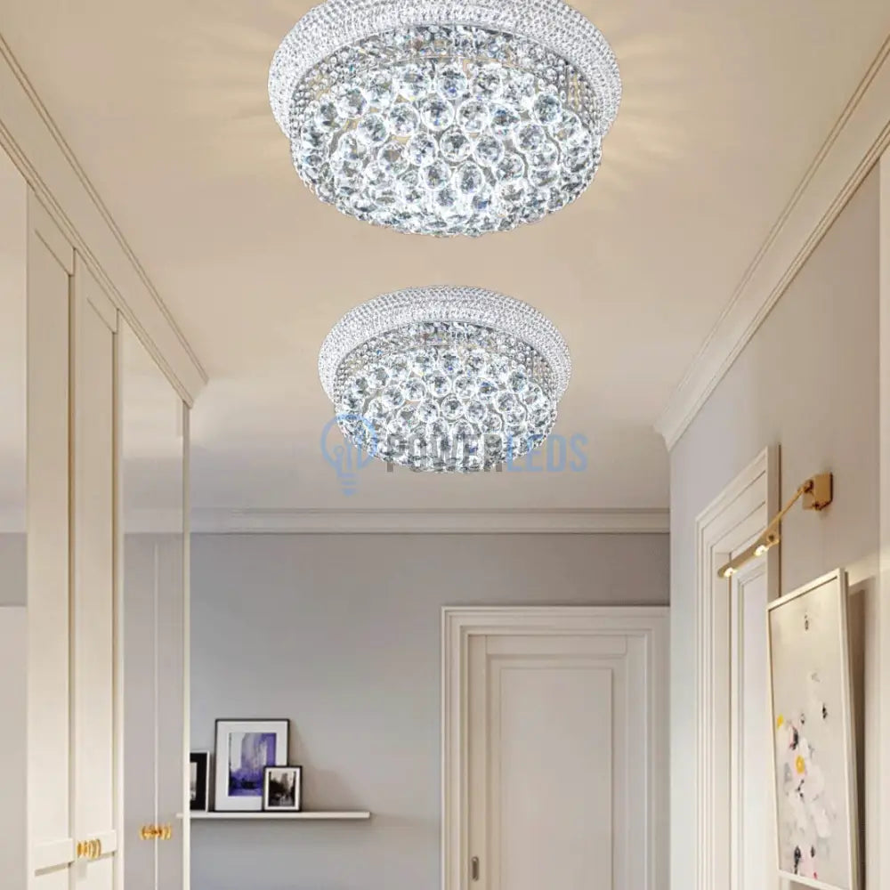 Lustra LED Aplicata Crystal Dome Royale Crom Chandeliers