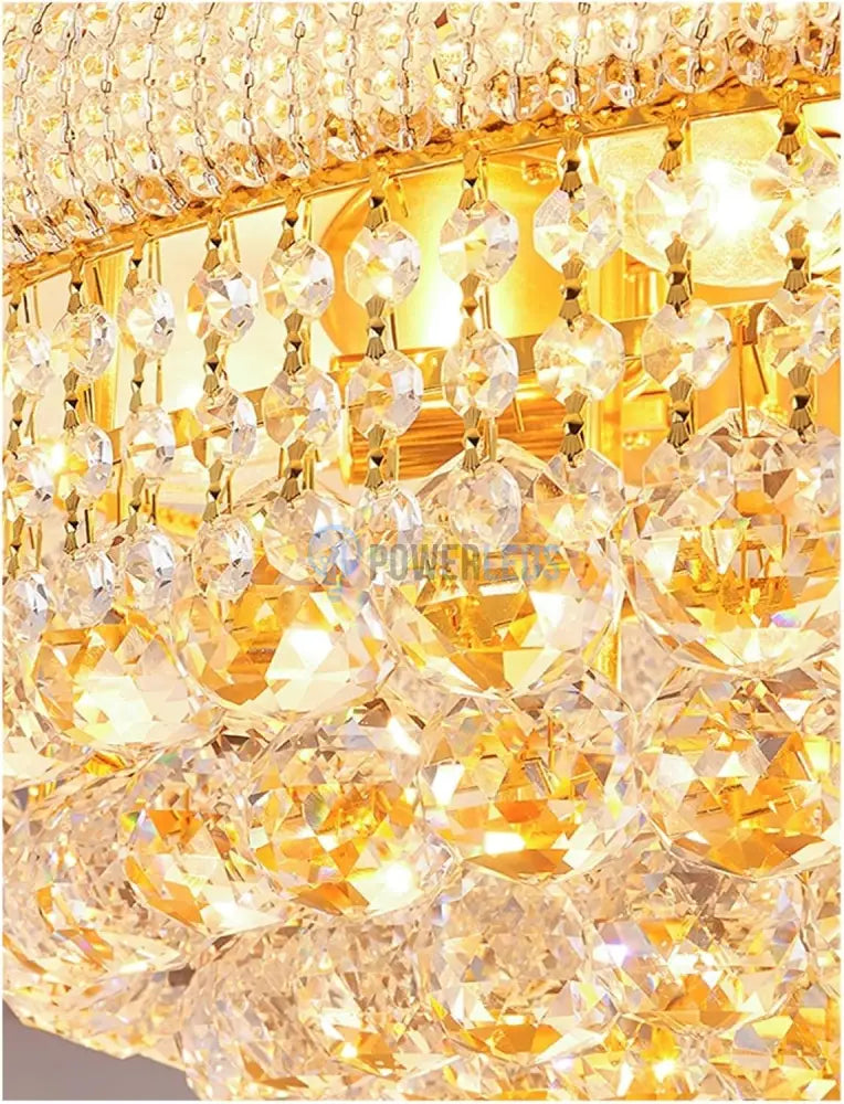 Lustra LED Aplicata Crystal Dome Telecomanda si RGB Chandeliers