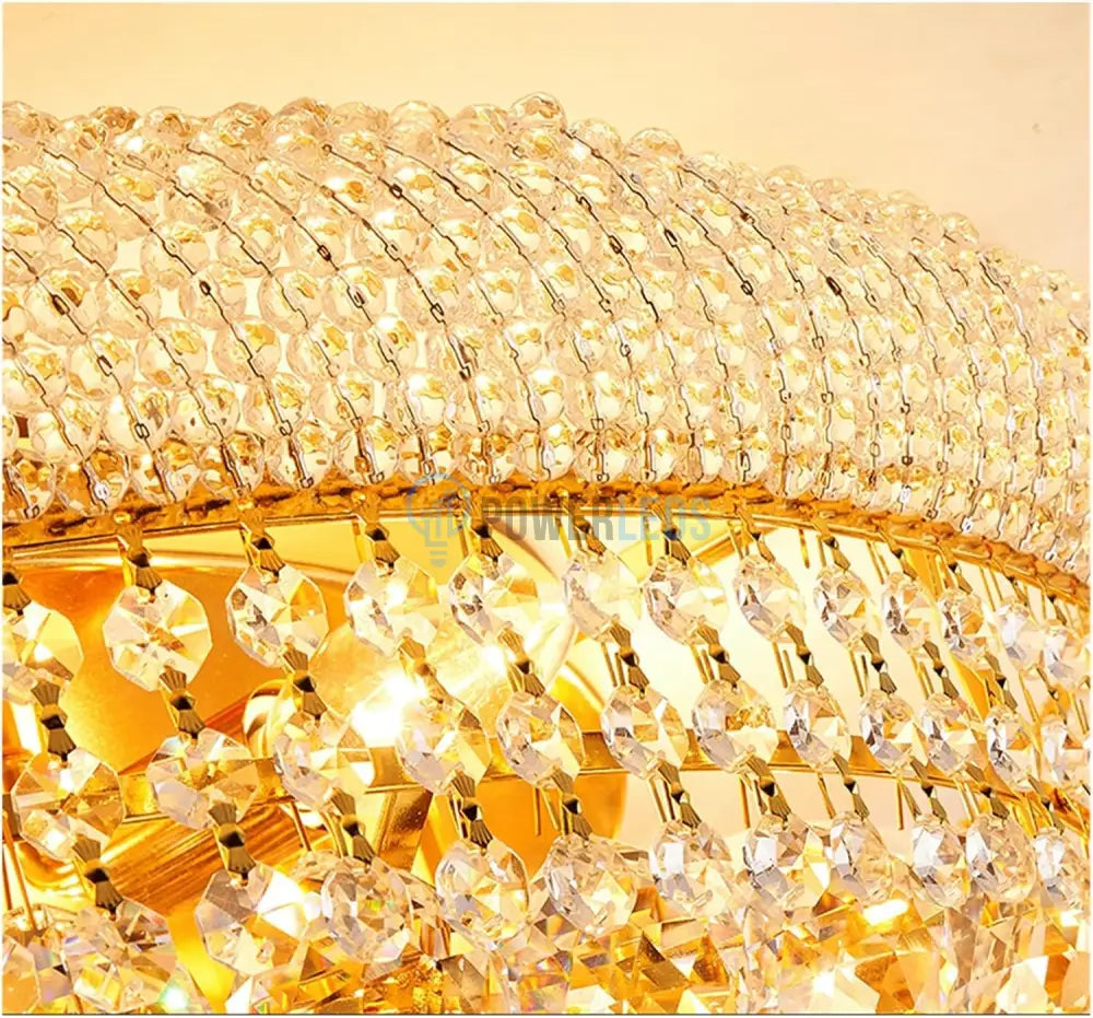 Lustra LED Aplicata Crystal Dome Telecomanda si RGB Chandeliers