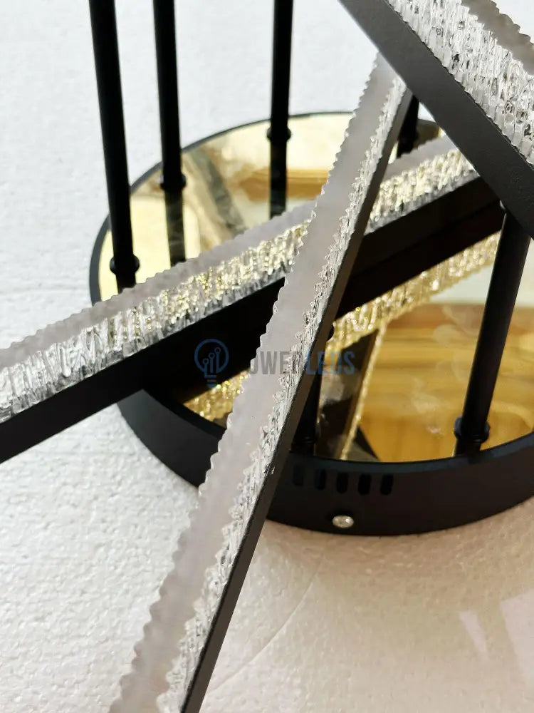 Lustra LED Aplicata Mira 5 Linnes Echivalent 500W Telecomanda NEAGRA / MINIMALIST DESIGN Chandeliers