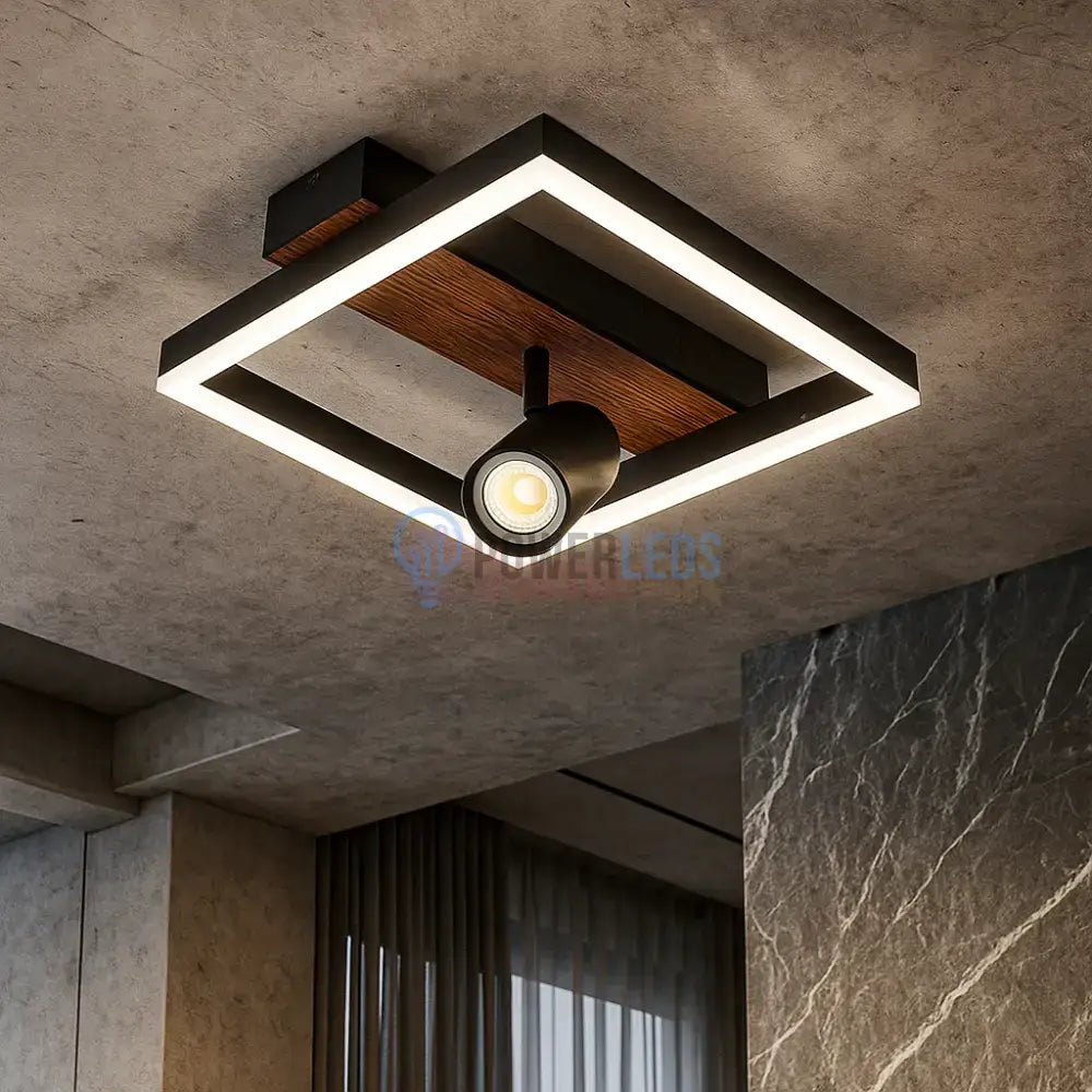 Lustra LED Zenn Telecomanda Wifi 2.4G Black 3 Culori G4227 NEAGRA / SQUARE DESIGN Lighting Fixtures