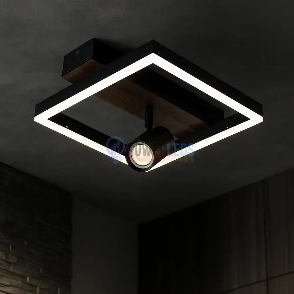 Lustra LED Zenn Telecomanda Wifi 2.4G Black 3 Culori G4227 NEAGRA / SQUARE DESIGN Lighting Fixtures